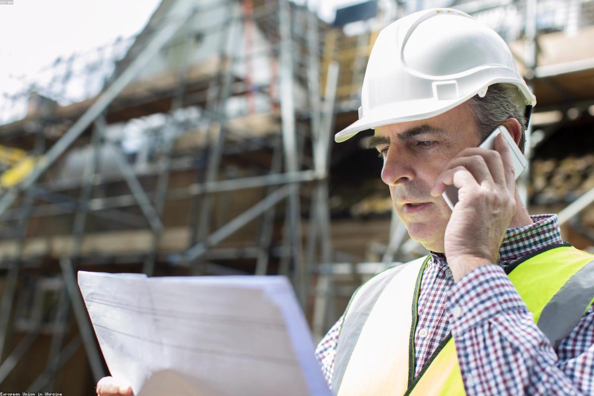 Construction blueprint representing website layout